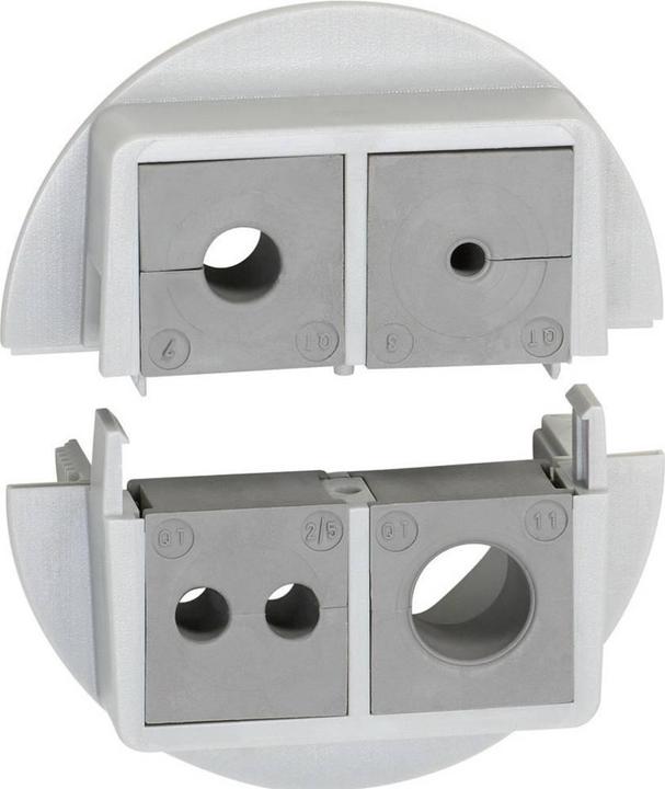Icotek QVT 50/4 Cable gland divisible polycarbonate Grey 1 pc. (Cable hole)