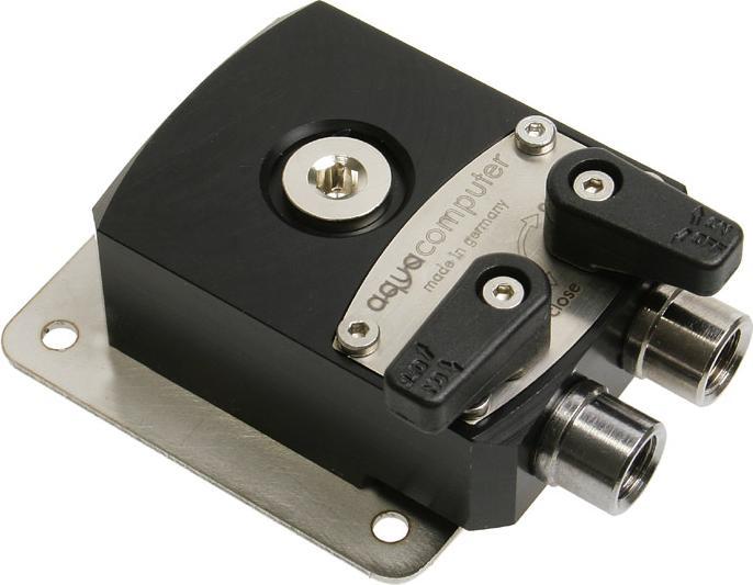 Actual product image Aqua Computer Filter with stainless steel mesh, shut-off valves and installation cover