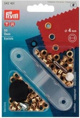 Produktbild Prym Ösen, gold 4 mm, Karte 50 Stk.