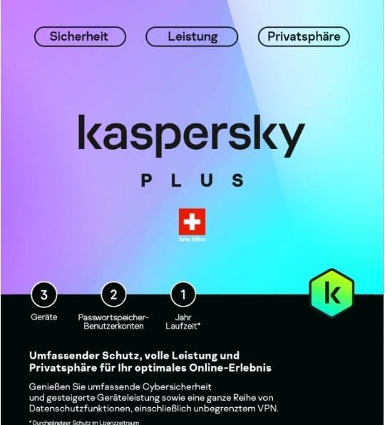 Kaspersky Plus (3 PC) (3 Utilisateur, 12 mois)