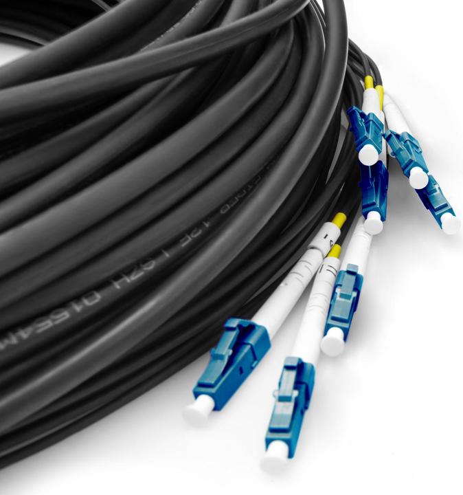Produktbild Digitus Vorkonfektionierte Glasfaser Universal Breakout Kabel, Multimode OS2, 8 Fasern, LC/UPC - LC/UPC (LSOH, 75 m)