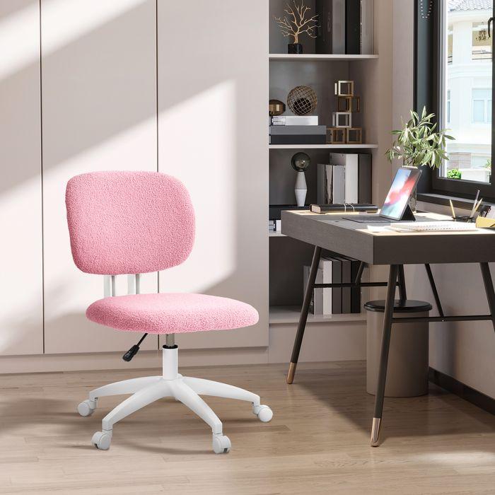 Produktbild Swisshandel24 Bürostuhl, ergonomisch, ohne Armlehne, Samt, Rosa