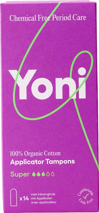 Produktbild Yoni Tampons mit Applikator - super - 100 Bio-Baumwolle - 14 Stk (14 x)
