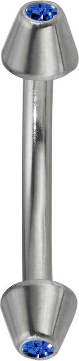 Bijouteria Augenbrauenpiercing (Chirurgenstahl 316L, Kristall)