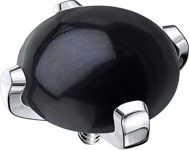 Produktbild Star Piercing Dermal Anchor Kuppel mit Achat Stein (ohne Messing, Mineralisch, Chirurgenstahl 316L)