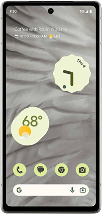 Actual product image Google Pixel 7a (128 GB, Snow, 6.10", SIM + eSIM, 64 Mpx, 5G)