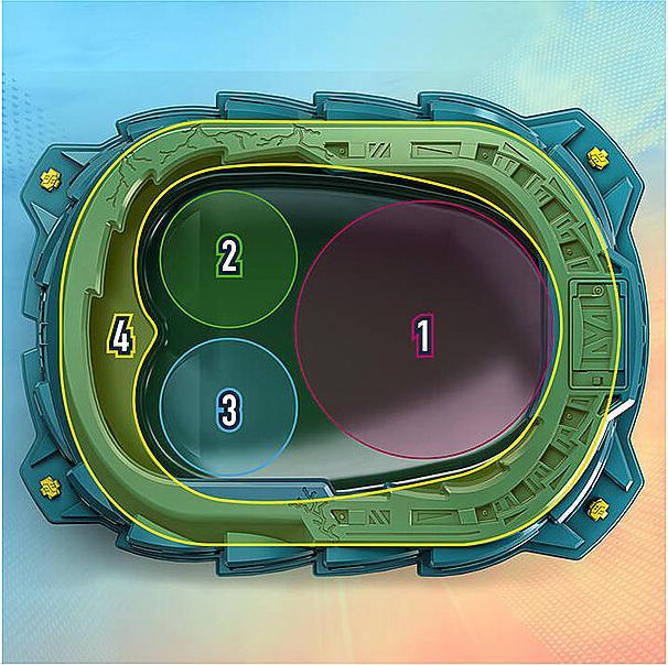 Image du produit Hasbro Beyblade Burst QuadStrike Light Ignite Beyblade Stadium Battle Set (Allemand, Français, Italien, Anglais, Néerlandais, Suédois, Norvégien, Polonais)