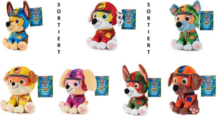 Actual product image Spin Master PAW Patrol Jungle Pups, Chase 8-Inch Plush, Stuffed Animal Kids Toys for Boys & Girls Ages 3 and Up (19.05 cm)