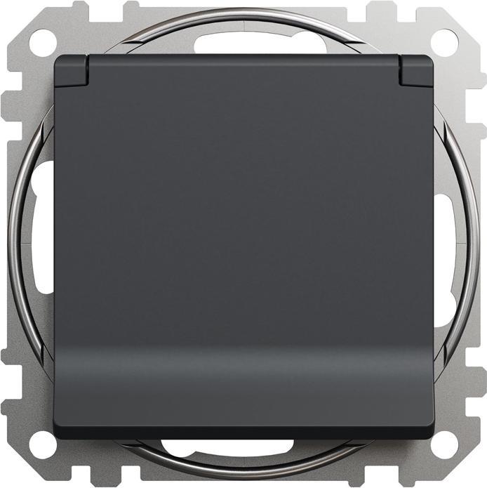 Productafbeelding Schneider STOPCONTACT IP44 SDD214024 ANTRACIET