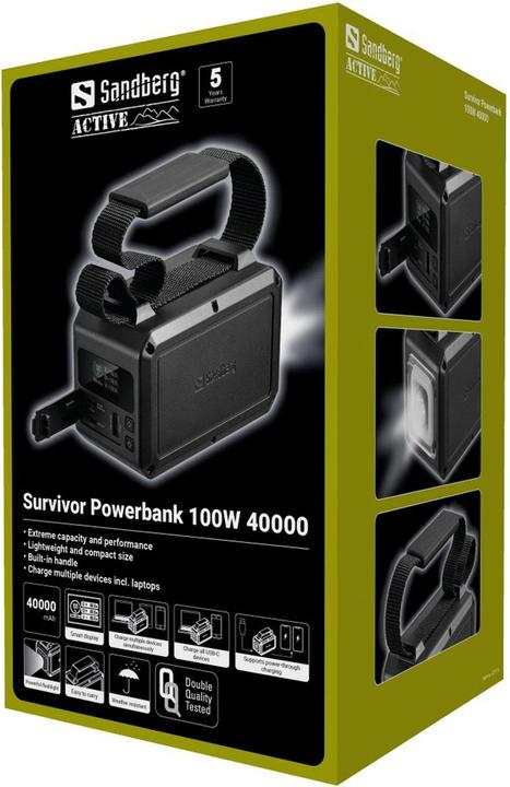 Actual product image Sandberg Survivor (40000 mAh, 100 W, 148 Wh)
