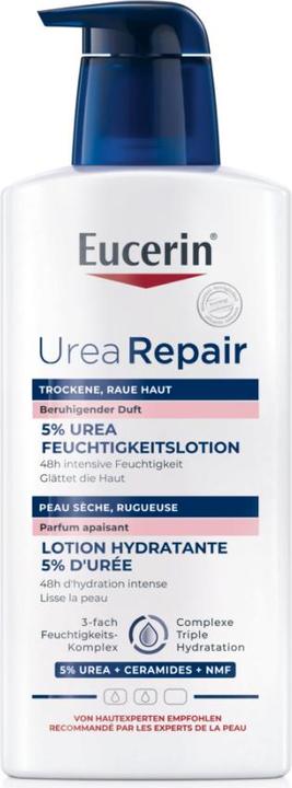 Eucerin Urea Repair 5% Urea Feuchtigkeitslotion mit beruhigendem Duft (Körpercreme, 400 ml)