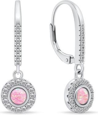 Brilio Silver - Decent silver earrings with opals EA1167WP
