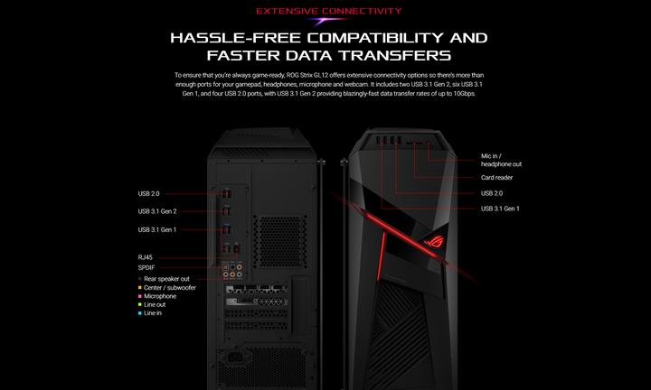 Image du produit ASUS ROG Strix GL12CM-CH010T (Intel Core i7-8700K, 32 Go, 512 Go, GeForce GTX 1080)