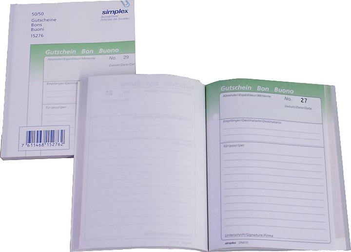 Image du produit Simplex Pièces justificatives 3-langues D/F/I (100 x)