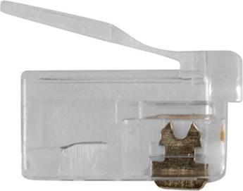 Actual product image RJ12 (6P/6C) modulaire connector for flat cable. Unit: Bag 25 pcs