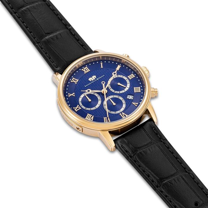 Image du produit Hommes Chronographe Moonlight cuir véritable noir - 26505 (Chronographe, 40 mm)