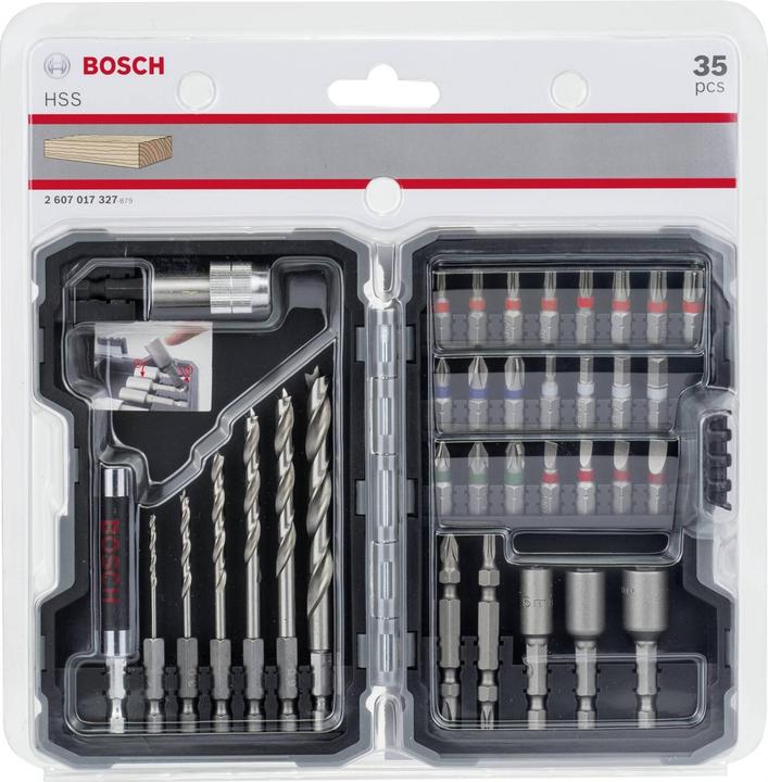 Actual product image Bosch Professional Zubehör 35-piece set with drill bits and screwdriver bits, HSS, Extra Hard, PH, PZ, SL, H, T (2.0/3.0/4.0/5.0/6.0/8.0 mm)