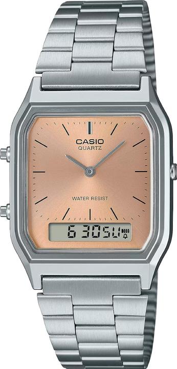 Casio Damenuhr AQ-230A-4AMQYDF + BOX (Digitaluhr, 28 mm)