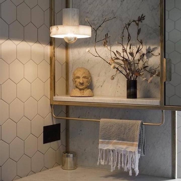 Image du produit Tom Dixon Stone Lampe à suspendre White/Gold (360 lm)