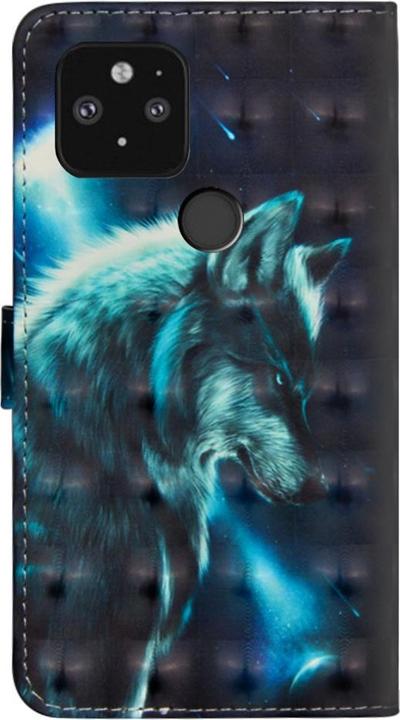 Produktbild Cover-Discount Google Pixel 5 - Etui Glitzer Effekt Wolf (Google Pixel 5)