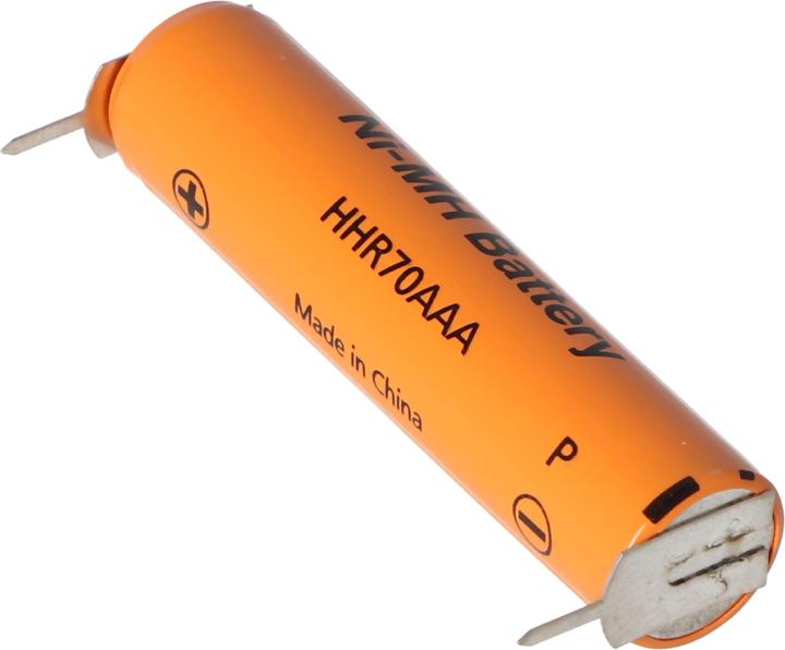 Produktbild Panasonic Akku HHR-70AAAE4 AAA mit 1er Print auf Plus und Minuskontakt (1 Stk., 700 mAh, Ladegerät inkl. Akku)