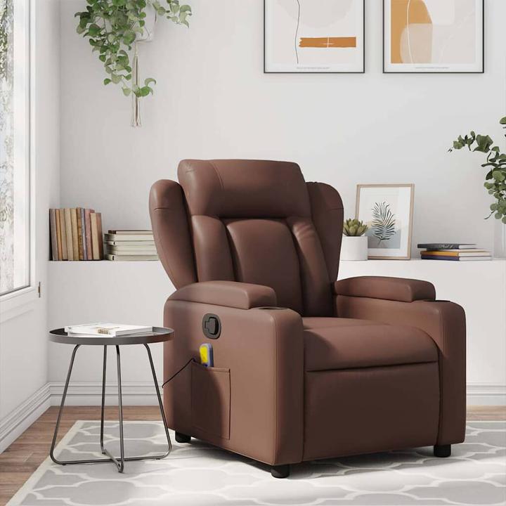 VidaXL Massagesessel Braun Kunstleder,Farbe: Braun,Material