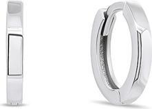 Beneto Brilio Silver - Timeless silver round earrings EA16W - Diameter: 2.5 cm