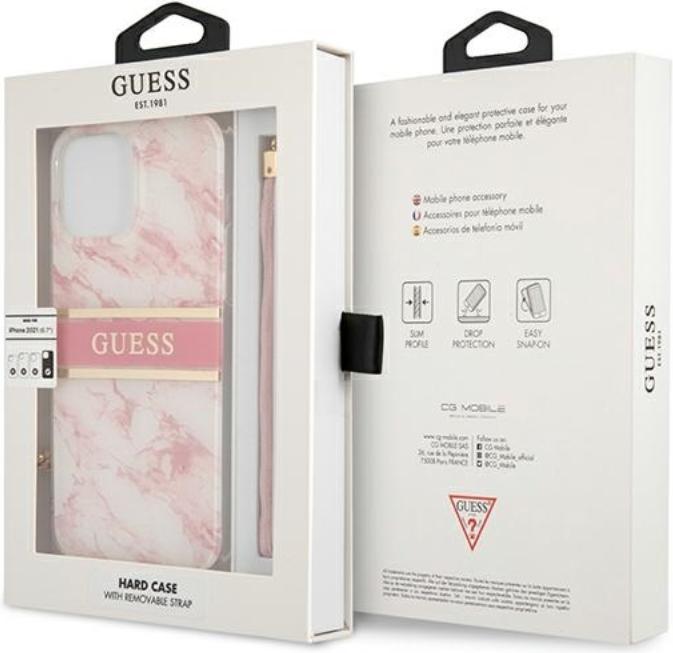 Produktbild Guess Hard Cover Marble Stripe with Strap (Apple iPhone 13 Pro Max)