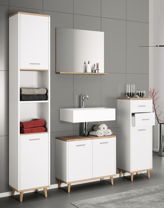 Actual product image VCM 4-piece bathroom furniture set Landos with drawer & hinged doors