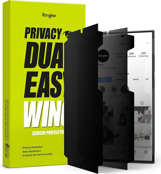 Immagine prodotto Ringke Folia Ochronna Dual Easy Galaxy S23 Ultra Privacy (1 Pezzo/i, Samsung Galaxy S23 Ultra)