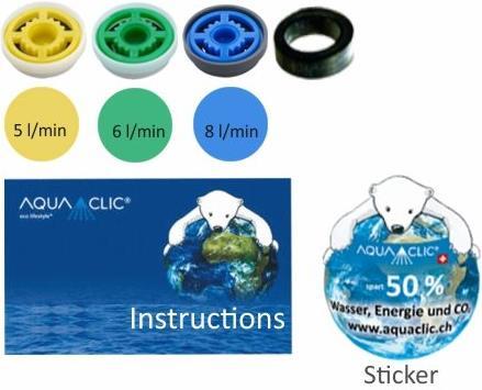 aquaclic set di regolazione per soffione doccia SwissClima