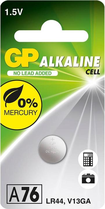 GP Batteries Knopfzelle Alkaline (1 Stk., LR44, 110 mAh)