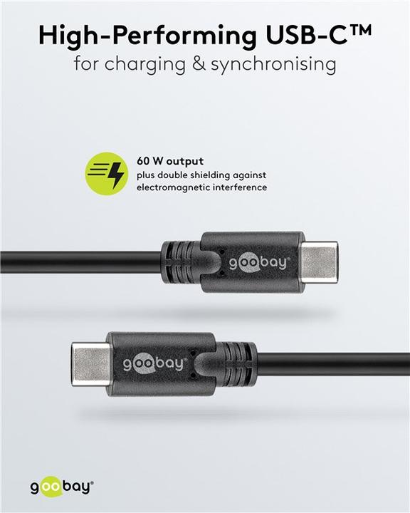 Produktbild S-Conn Goobay USB C 3.2 Kabel (1 m, USB 3.1, 60 W)