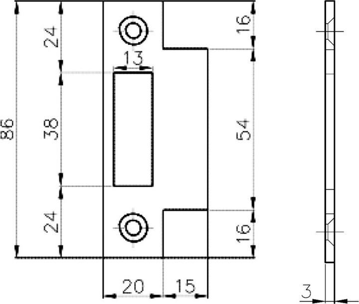 MSL Lappenschliessbleche B-1501 (Schliessblech)