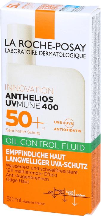 Image du produit La Roche Posay Anthelios UV Mune Oil Control Fluid (Crème solaire visage, SPF 50+, 50 ml, 49 g)