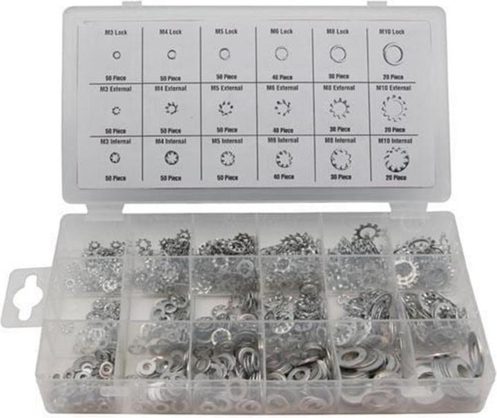 Perel Sicherungsscheiben Sortiment (M3, M5, M6, M4, M10, M8)