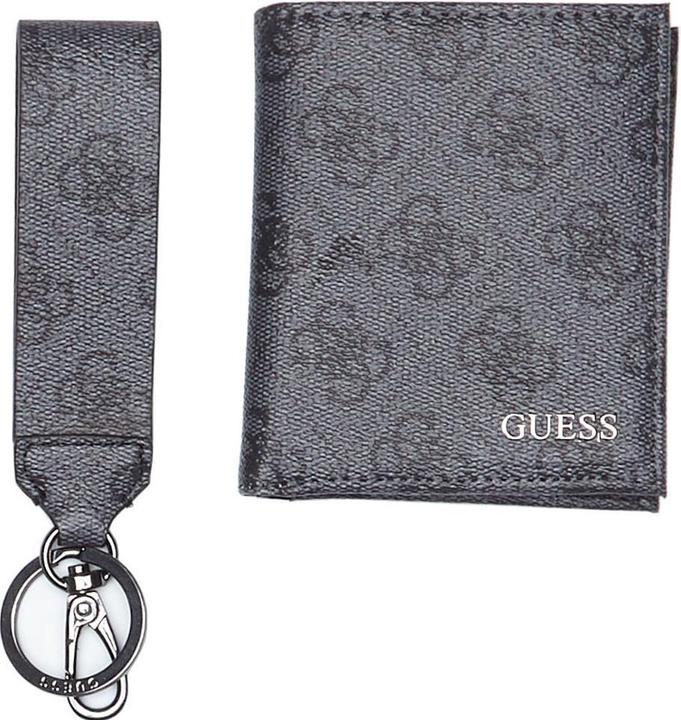 Actual product image Guess Set,, Vezzola, Textile Wallet, With 4G logo Keychain, GBOX SM BFLD W/