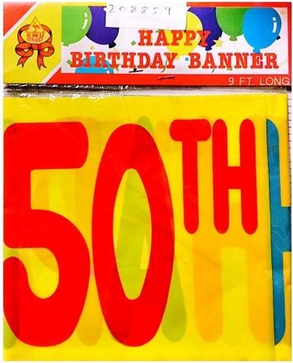Emu Series 50th Birthday Banner