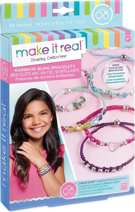 Actual product image Make it Real Pearl set rainbow glitter bracelets