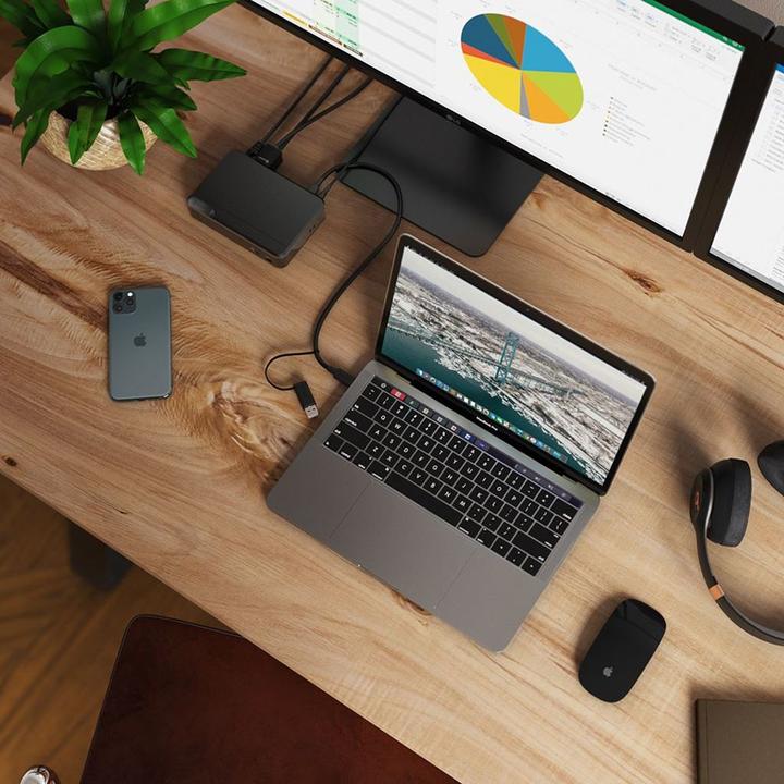Produktbild Alogic Docking Station Universal Twin HD USB-C & USB-A (USB-C, USB-A, 10 Ports)