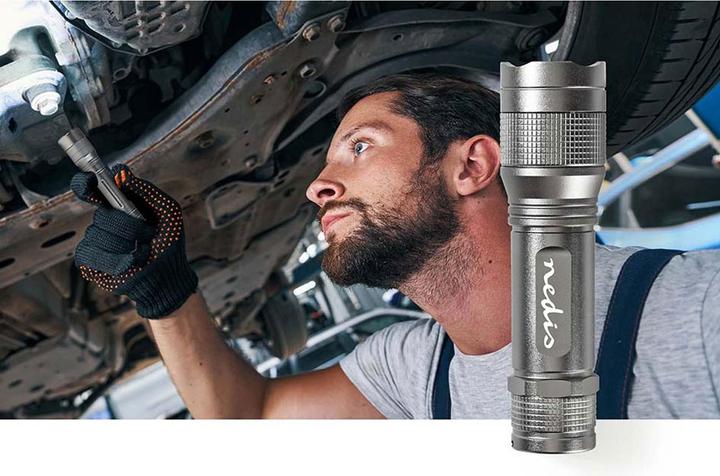 Produktbild Nedis LED-Taschenlampe, Premium, 330lm - silber (3.40 cm, 330 lm)