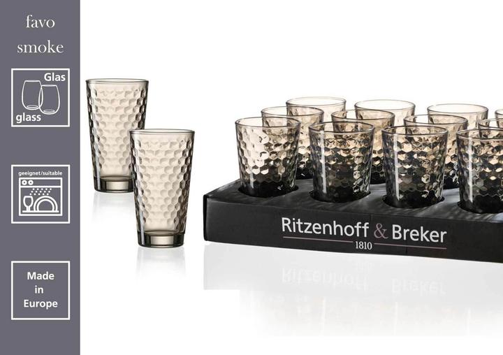 Actual product image Ritzenhoff & Breker Favo Longdrinkgläser (0.40 l, 12 x)