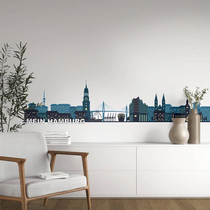 Produktbild Trenddeko Skyline Mein Hamburg 02 (120 x 29 cm)