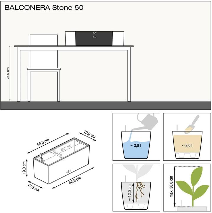 Actual product image Lechuza Balconera Stone (19 cm)
