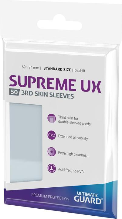 Immagine prodotto Ultimate Guard UGD011116 - Supreme UX - 50x 3rd Skin Kartenhüllen in Standrardgrösse, Transparent