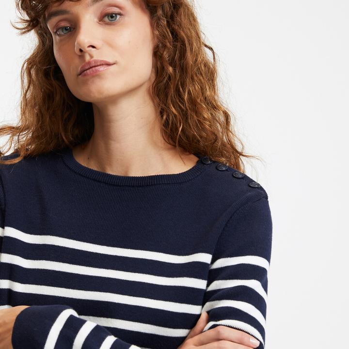 Produktbild La Redoute Collections Matrosenpullover aus Bio-Baumwolle (L)