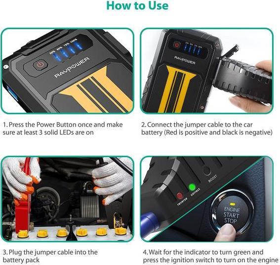 Image du produit RAVPower RP-PB007 Car Jump Starter (8000 mAh)