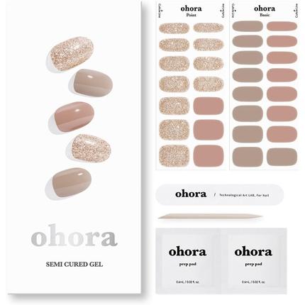 Immagine prodotto Ohora Strisce Gel Semi Polimerizzate N Carmel - Funziona con qualsiasi lampada per unghie Qualità da (Colla per unghie, N Carmel)