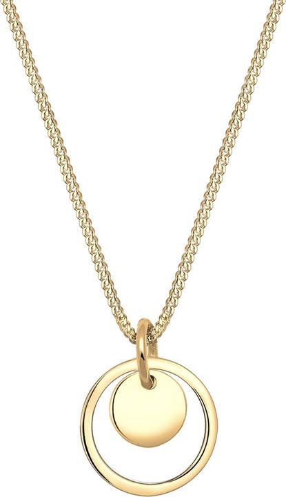 Elli Halskette Kreis Rund Geo Trend 925 Sterling Silber (925er Sterling Silber, 45 cm)