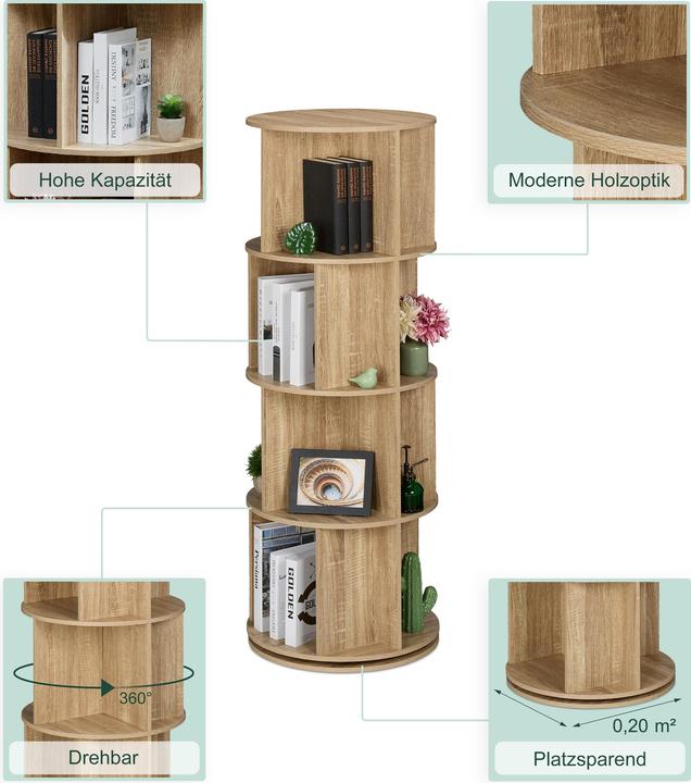 Image du produit Relaxdays Bücherregal (Ø 50 x 137 cm)